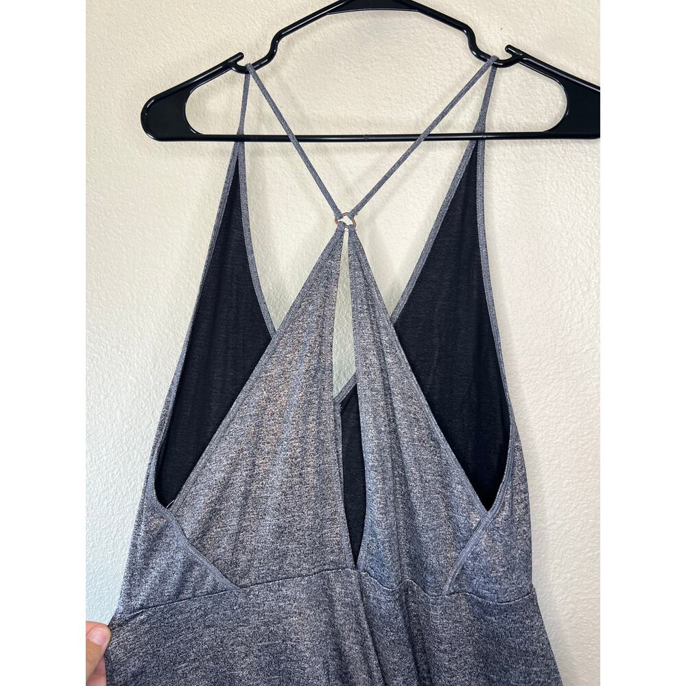 Rachel Roy, Heathered Gray Silver Dress, Nylon Blend, Strappy Back Casual Dress - Picture 5 of 8